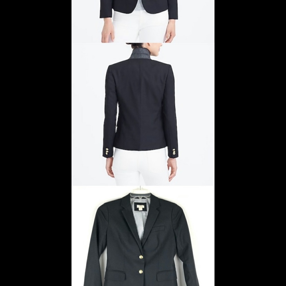 J. Crew Women's Navy Single-Breasted Blazer